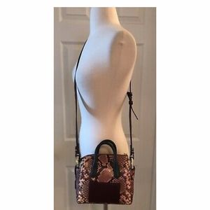 J.CREW Harper mini satchel in snake-embossed leath